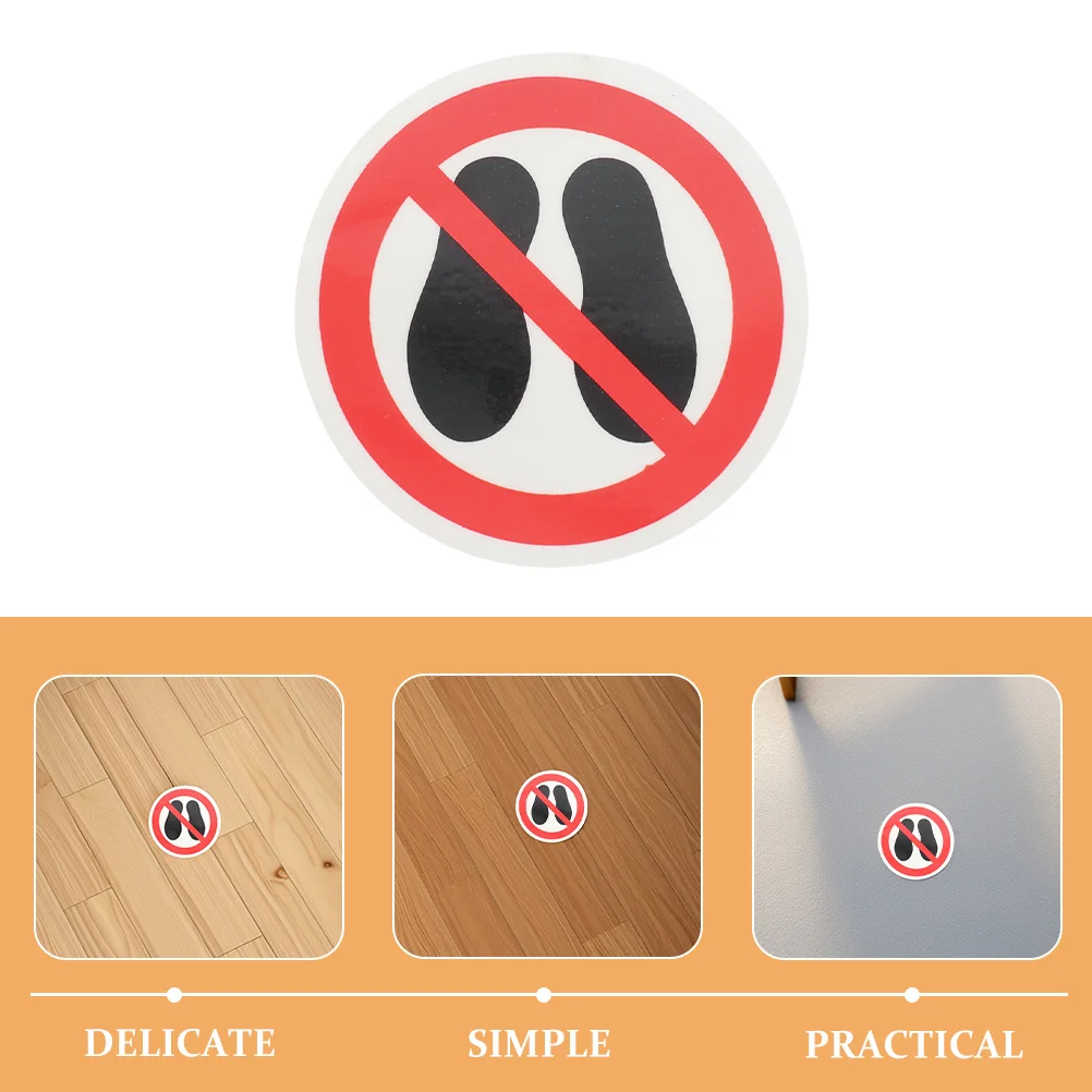 4 Adesivos de Vinil de Aviso de Segurança Antiderrapante para Proteção de Superfícies - Placa de Sinalização de Parada