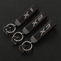 Fashion Suede Leather Car Keychain For BMW X1 X2 X3 F48 E84 U11 E83 F25 G01 X4 X5 X6 X7 E71 E70 F15 GT Auto Keychain Accessories