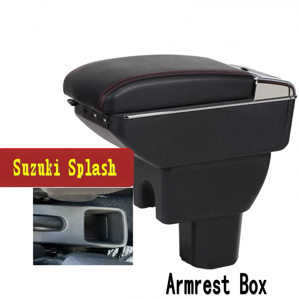 For Suzuki Splash Armrest Box Retrofit Parts Car Arm Rest Center Storage Case Accessories Interior Special With USB