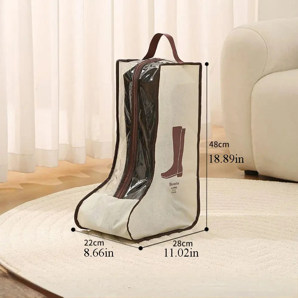 1pc Storage Bag Shoes Storage Travel Boots Storage Bag Household Widened Boots Short Boots Bag Visual Portable Shoe Bag