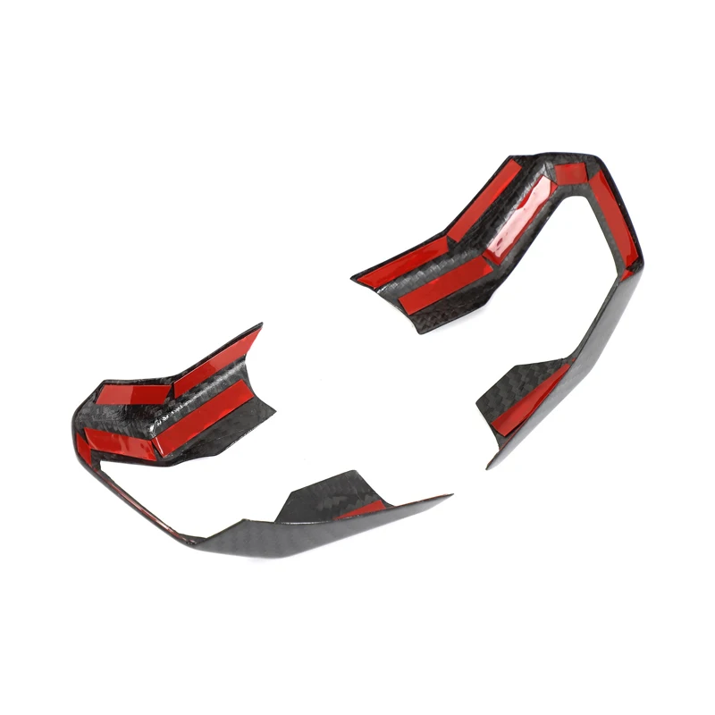 Real Carbon Fiber For Lamborghini Huracan LP610 LP580 2014-2023 Car Steering Wheel Panel Decorative Cover Car Accessories 2pcs view 6