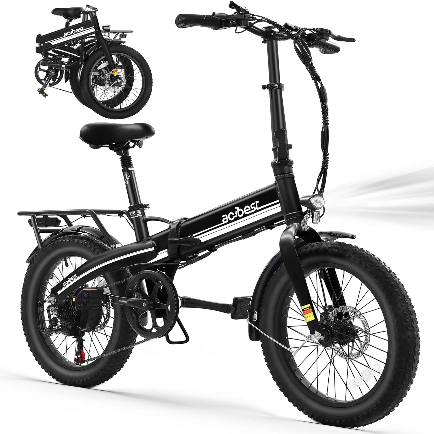 

Electric Bike for Adults 750W Motor,50Miles 22Mph Top Speed, 20"Tire Folding Electric Bicycle,48V 12Ah Removable Battery Ebike