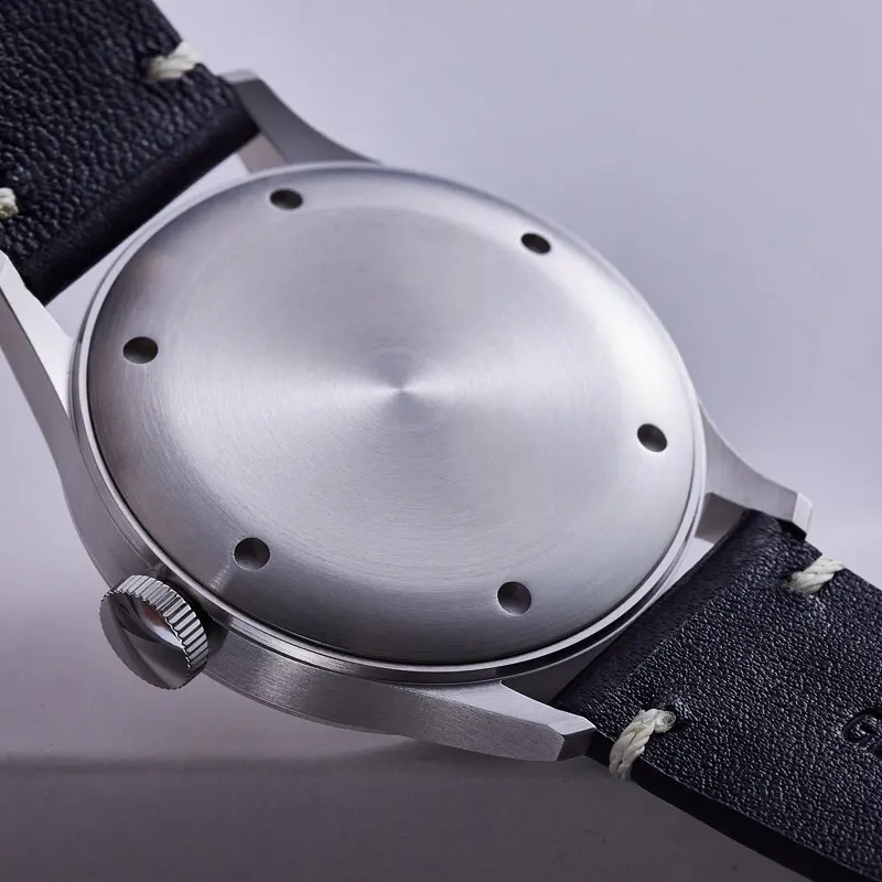 Milifortic 38 مللي متر الحد الأدنى القفز ساعة السيارات ساعة رجل R088 الياقوت كريستال 10ATM خمر الفولاذ المقاوم للصدأ الساعات الميكانيكية