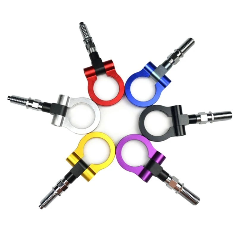 

Auto Trailer Ring Eye Towing Tow Hook Screw Aluminum Alloy Universal Car Track Racing Front Rear Bumper Towing Bars Replacement