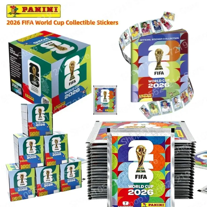 Hot Genuine Panini 2026 World Cup stickers, random star players, fun Card Games, premium collectibles loved by football fans。