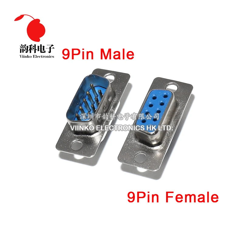 5PCS D-SUB DB37 DB25 DB15 DB9  37 25 15 9 Pin Male Female Solder Type Connector DIP Straight Mount Serial Port Adapter 2 Row