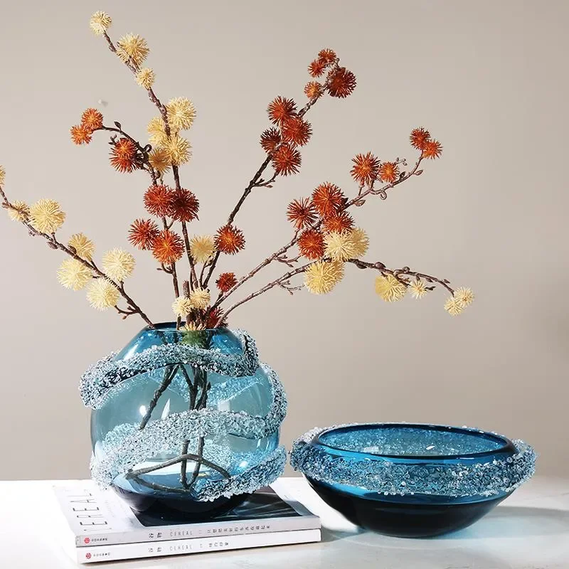 Modern Ceramic Glazed Vase Fruit Bowl Decorative Plate for Living Room Coffee Table Centerpiece Home Office Dining Storage