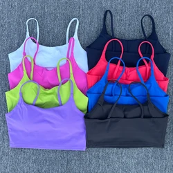 Sexy Fashion Strap Top Women Yoga Sport Bras Breathable Quick-Drying Shockproof Yoga Underwear Fitness Running Exercise Bra ﻿