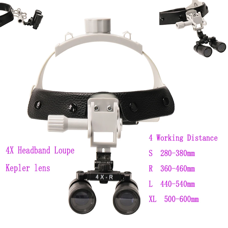 Dental Loupes 4X Magnification Binoculars Surgical Magnifiers Professional Dental Magnifying Glass Dental Microscope