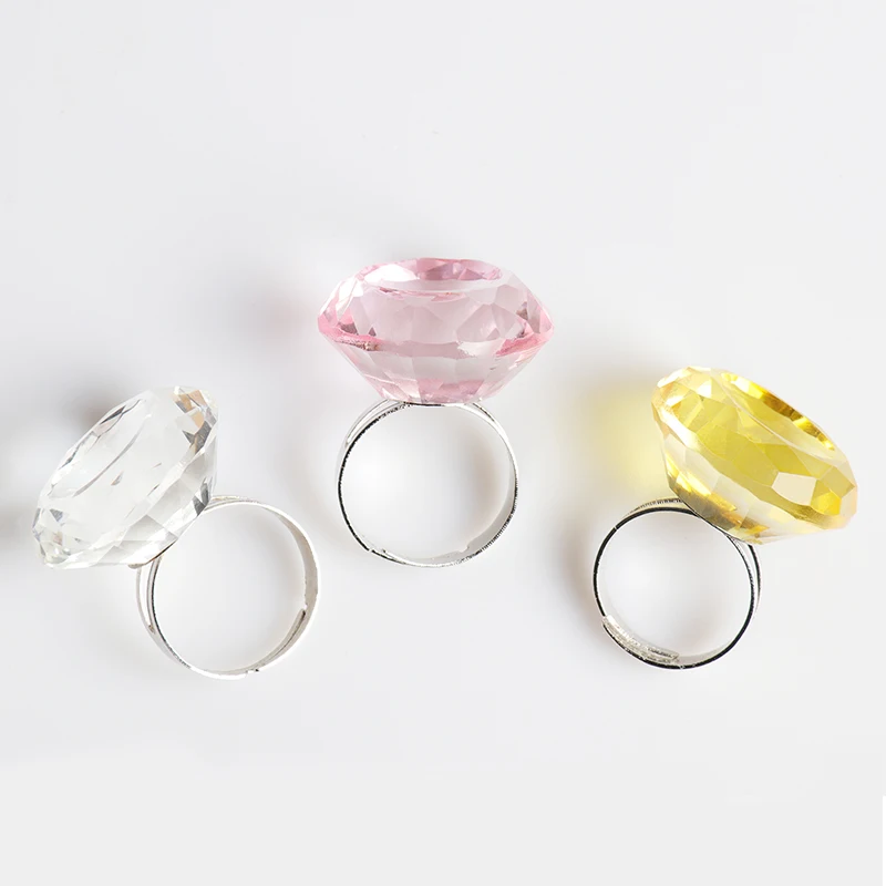 Eyelash Adjustable Glue Ring Crystal Finger Ring Adhesive Eyelash Extension Pallet Holder Makeup Tool