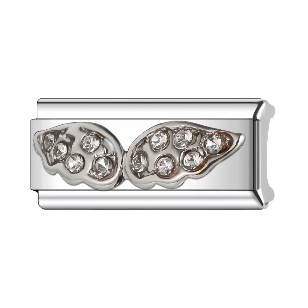 Hot Selling Single Section Combination Italian Stainless Steel Style Heart Module Bracelet Handmade DIY Classic Pattern