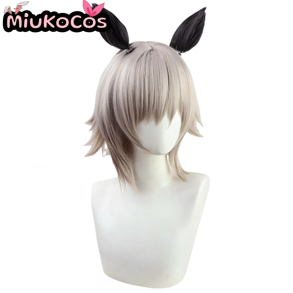 متوفر êنشان كورين تشان شعر مستعار تأثيري مع آذان وذيل MiukoCosplay لعبة Umamusume: جميلة ديربي تأثيري