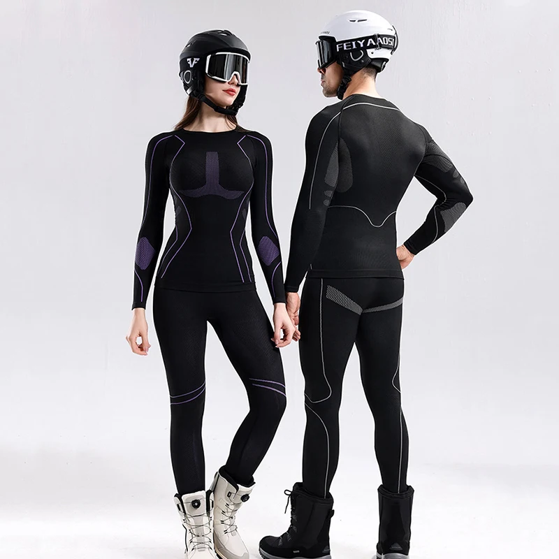 Winter Thermal Base Layer Set for Skiing Men & Women's Quick-Dry Compression Wear Moisture-Wicking Warm Cycling Sport Underwear