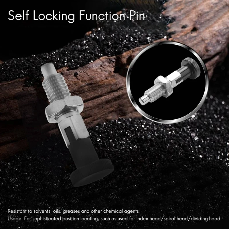 10X M10 Stainless Steel Self Locking Index Plunger Pin With Self Locking Function For Dividing Head