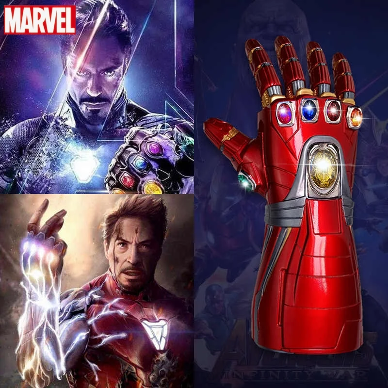 New marvel Iron Man Gemstone gloves Wearable Thanos Infinity Gauntlet Building Gloves Plastic Iron Man Diy Model Puzzle Gift Toy