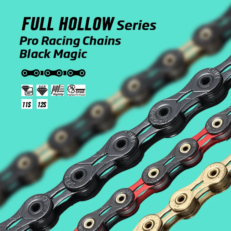 2022 SUMC Bicycle Chain Diamond Like Coating 12 Speed SX12SL Mountain MTB Parts Ultralight Road Bike Chains Cycling Accessories