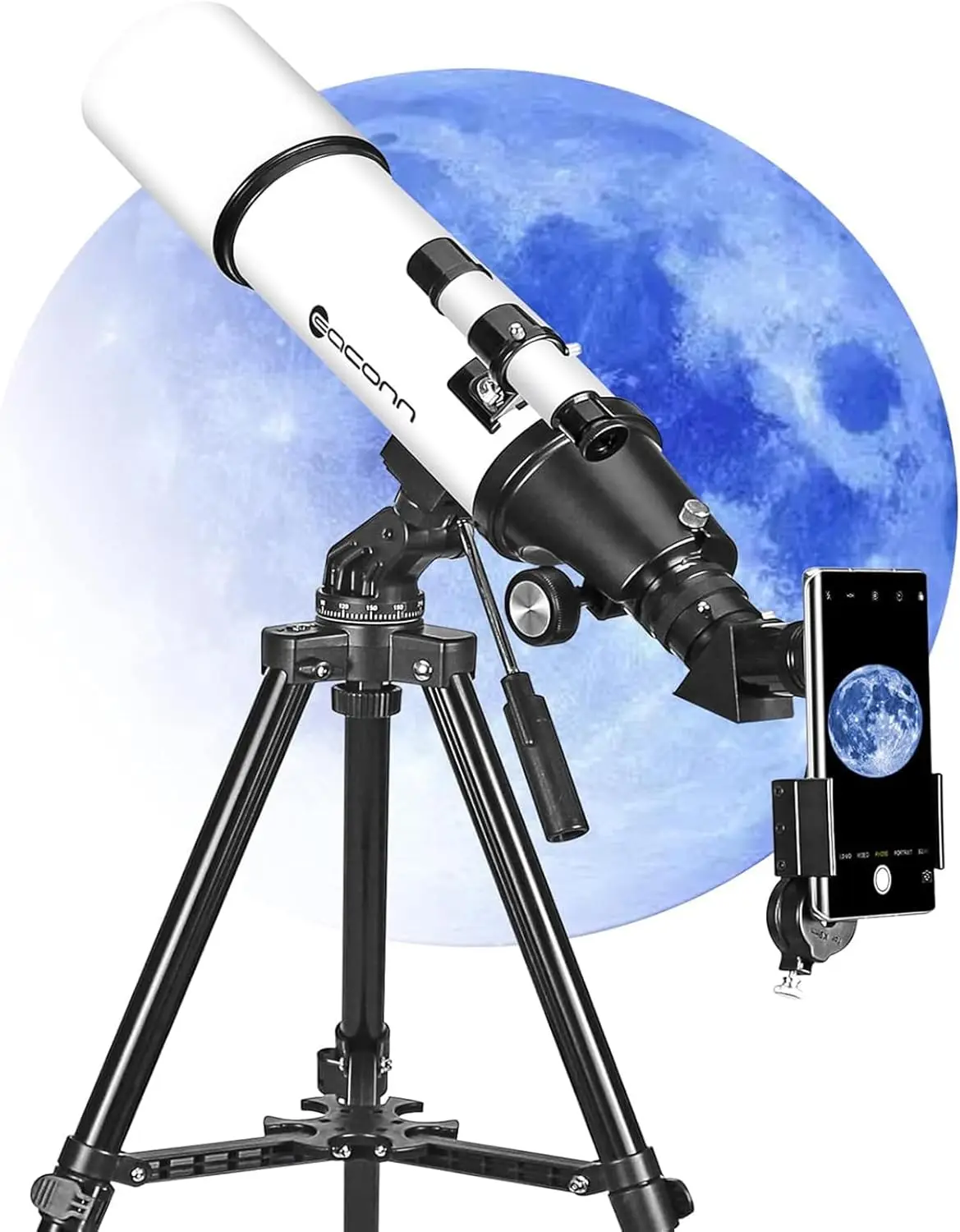 for Adults Astronomy, 80mm Aperture 600mm Refractor Telescope for Kids & Beginners, Compact and Portable Travel Teles