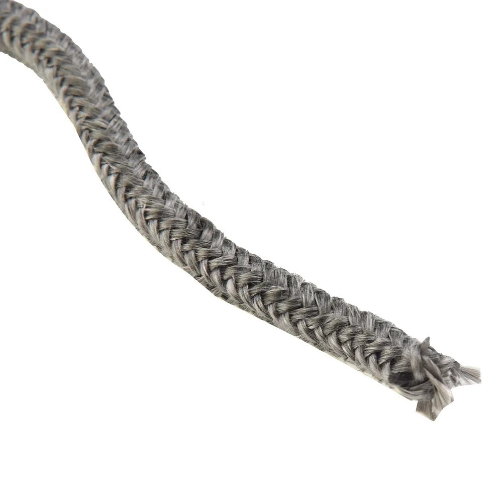 High Quality Fiberglass Rope Seal Elastic Fiberglass Fire Prevention Fire Rope Soft Wood Burning Stove Dark Grey
