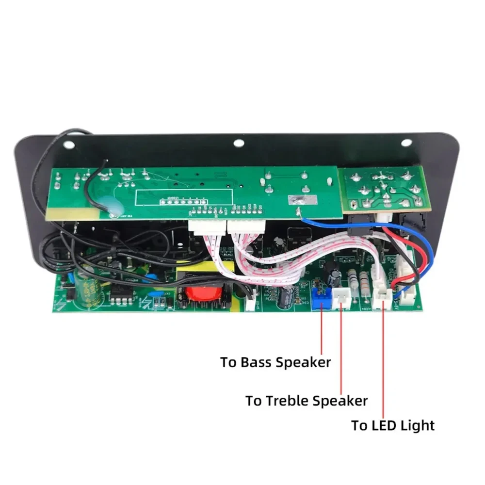 WOOPKER D30-II плата усилителя Bluetooth сабвуфер с дисплеем двойной вход микрофона USB-порт для домашнего динамика караоке DIY 30 Вт