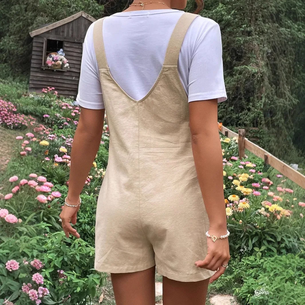 Maternity Clothes for Pregnant Women Pregnant Woman Clothing Solid-color Suspenders One-piece Shorts Waist Pregnancy Pants