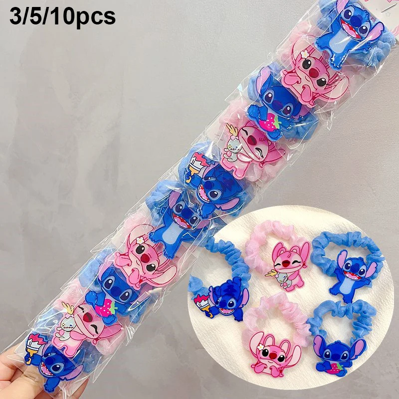 

3/5/10pcs Disney Stitch Hairbands Cute Stitch Couple Hair Rope Photo Funny Stitch Fashion Birthday Party Decoration Headbands