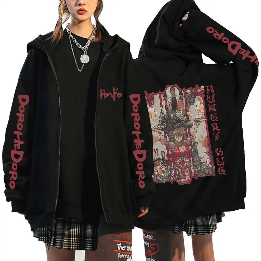 

Anime Dorohedoro Zipper Hoodie Kaiman Merch Zip Up Jacket Men Women Gothic Manga Streetwear Man Rock Oversized Zip Up Sweatshirt