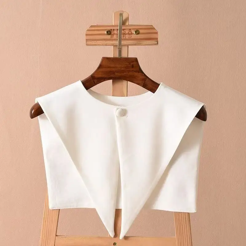 Fake collar new style European American Korean version women's outerwear small shawl large pointed collar decorative shirt dress