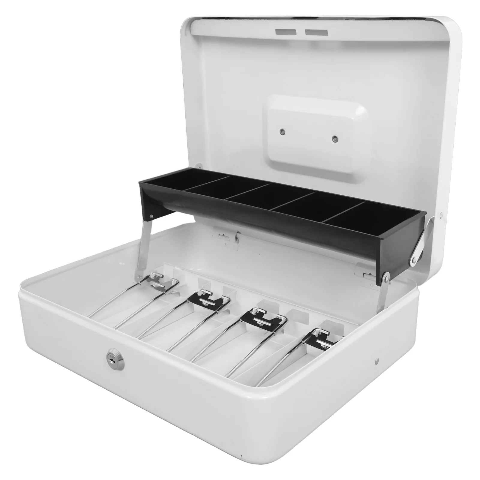 

1 Set Cash With Lock Metal Secure Storage Box For Retail Counters Sturdy Money Organizer Key Locking Cash Tray Lockable Iron