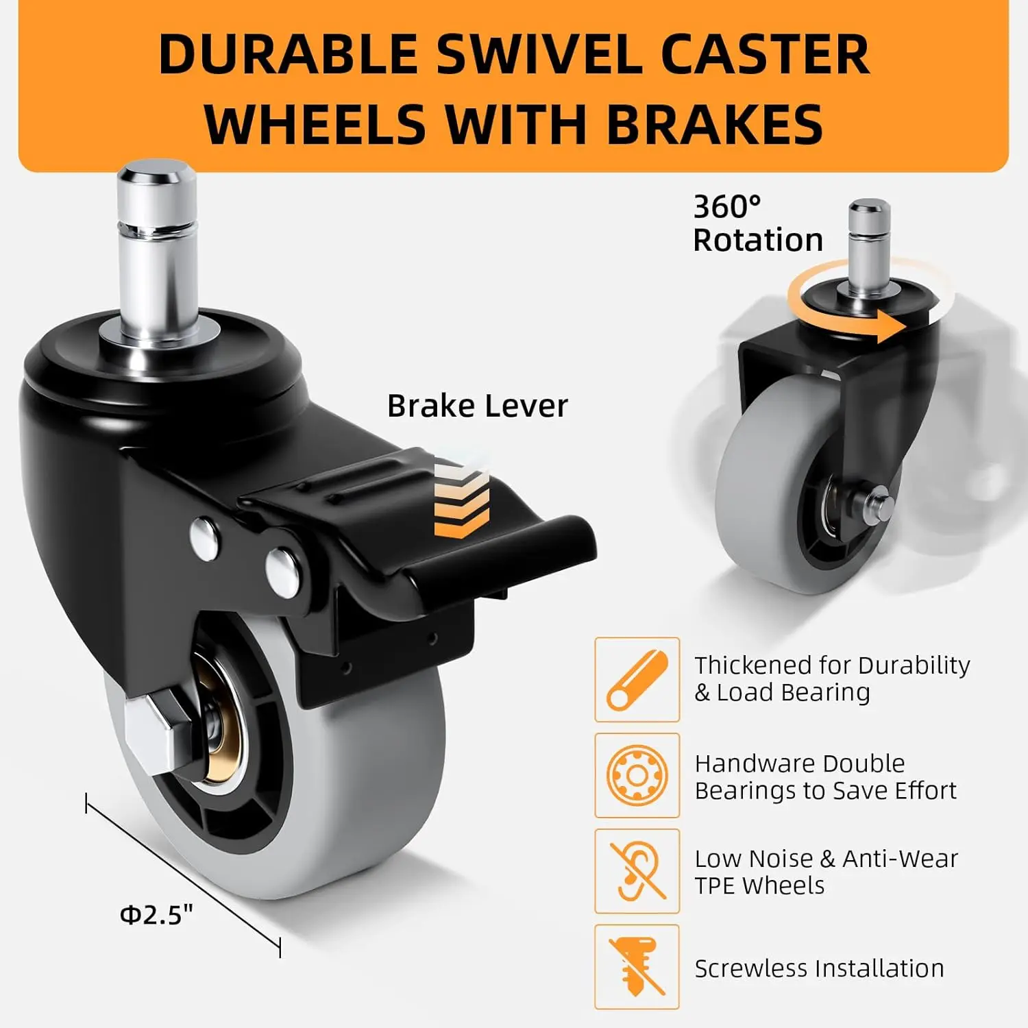 Folding Hand Trucks, Heavy Duty Dolly Cart with 6 Wheels & 2 Elastic Ropes, Foldable & Ideal for Luggage