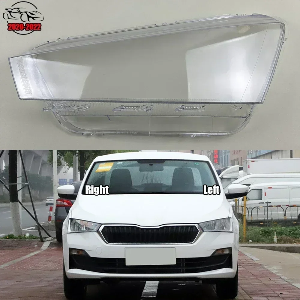 

Для Skoda Rapid 2020 2021 2022, крышка фары, прозрачная маска, корпус фары, замена оригинального абажура из плексигласа