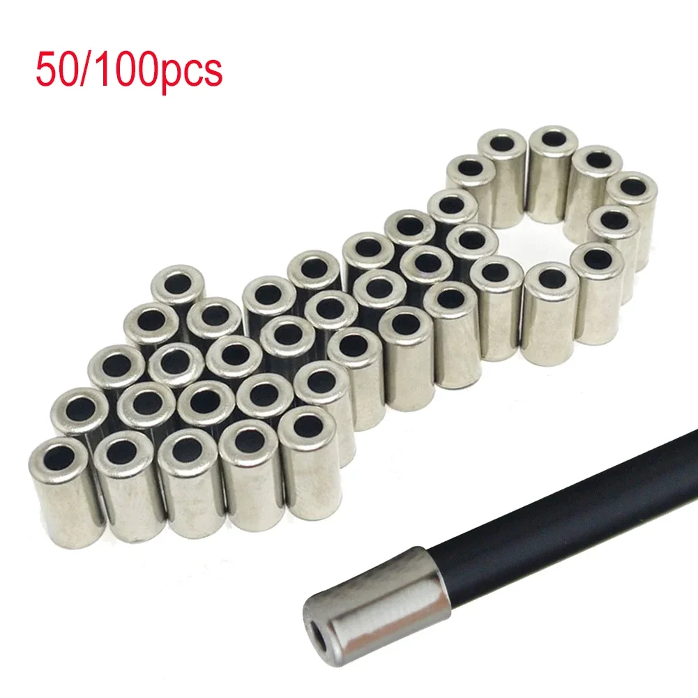 

50/100pcs Bicycle 5mm Brake Cable Housing Ferrule End Caps MTB Road Bike Cord End Covers Brake Line Cap Cycling Accessories