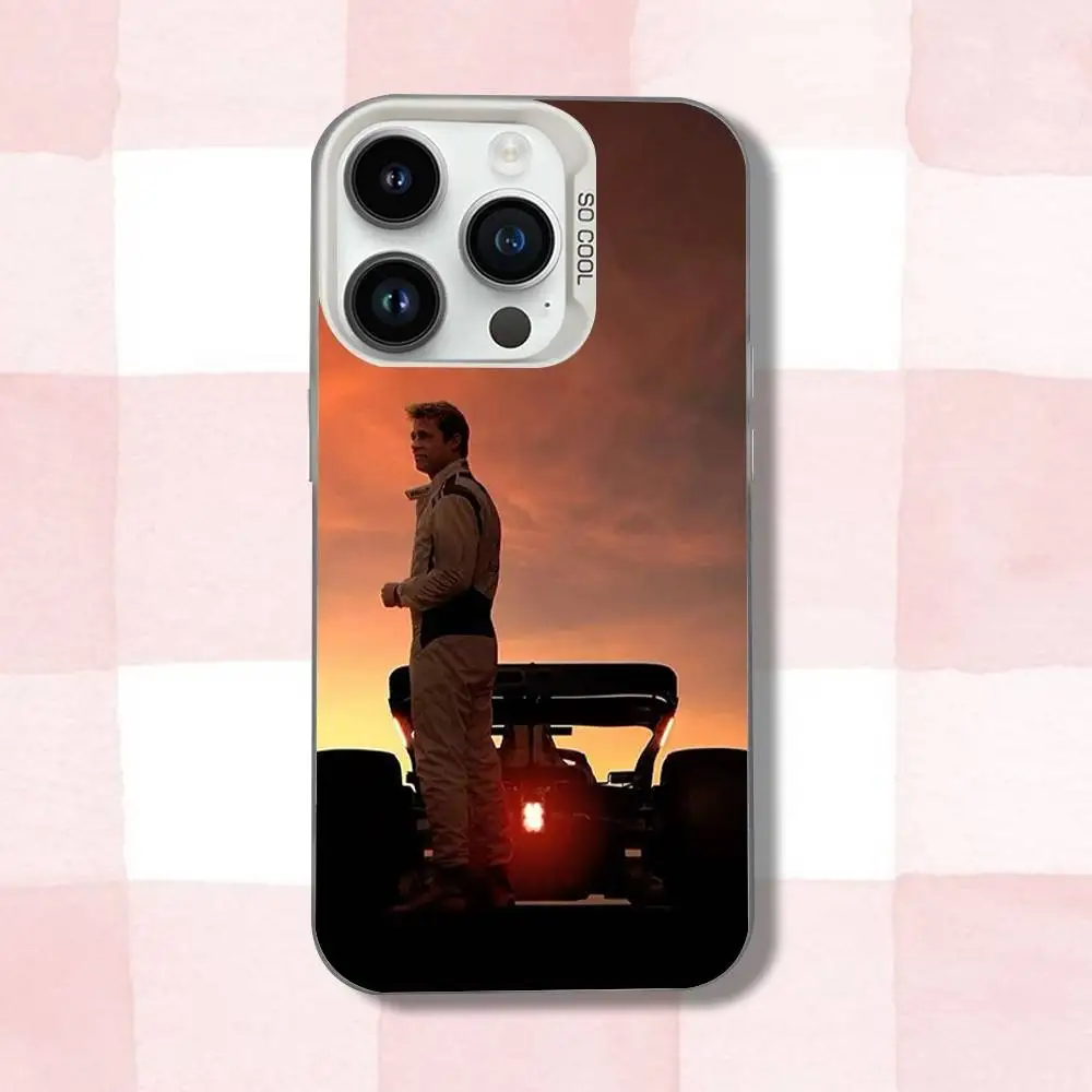 حافظة هاتف للسيارة F-F1-Movie لهاتف iPhone 16,15,14,13,12,11,Pro,XS,Max,Plus,Mini,SE غطاء مقاوم للصدمات من الحلوى البيضاء غير اللامعة