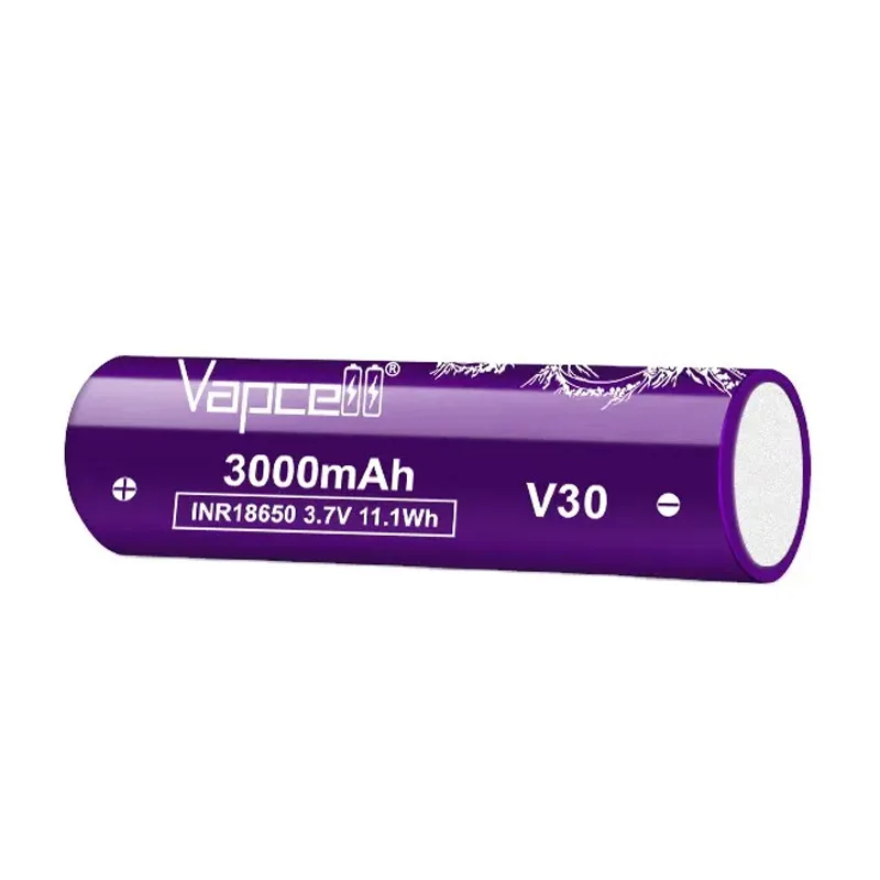 Original Vapcell V30 INR 18650 Battery 3000mAh Capacity CDR 20A MAX 35A 3.7V Cell Lithium Batteries 18650 Battery For VapeMod