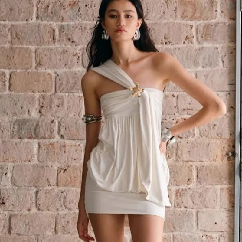 Conjuntos de encaje de verano para mujer, Tops cortos transparentes de manga larga y falda Midi elástica, conjunto para ropa de calle estética