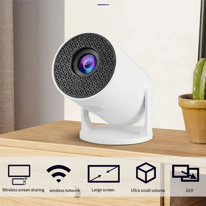 

B04C-Портативный проектор, беспроводной Wi-Fi, одновременный мобильный проектор для телефона Android, USB-телевизор, ноутбук, вилка европейского стандарта