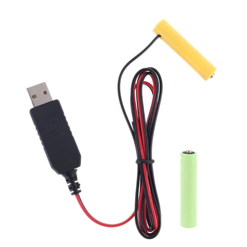 USB LR03 AAA Battery Eliminator Cable Can Replace  AA Battery for Christmas LED Light Walkie Talkie Accessories Dropship