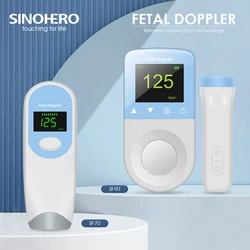 SF90 SF70 Wireless Doppler Fetal Heart Bate Monitor Pregnancy Baby Ultrasonic Machine Color Display Home Detector No Radiation