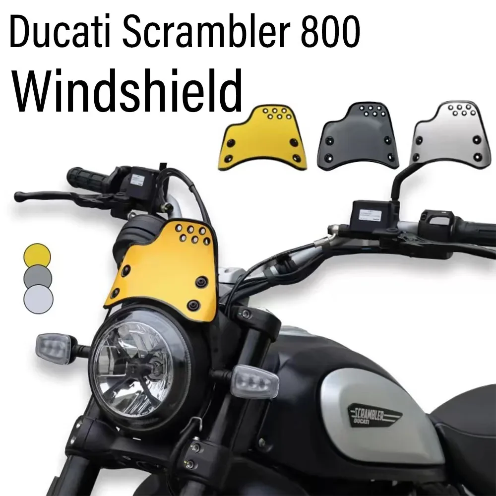 

New Motorcycle Accessories Fit Ducati Scrambler 800 Retro Style Windshield Apply For Ducati Scrambler 800 Scrambler800 Ducati800