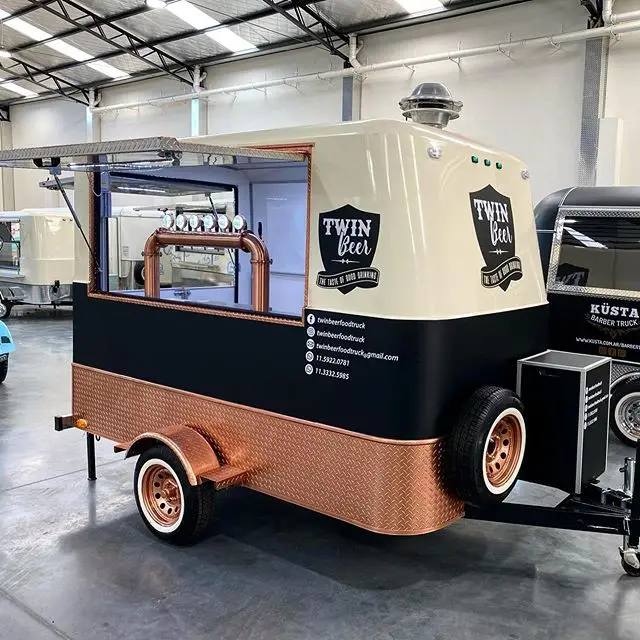 Fast Food Mobile Kitchen Trailer Concession Churros Coffee Deep Fryer Fast Food Caravan Trailer Beer Trailer Mobile Bar Truck