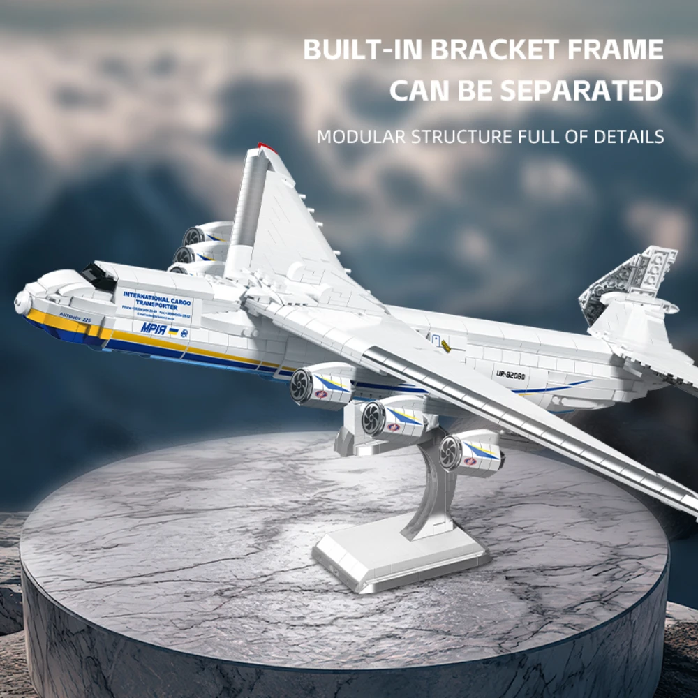 Civil Aviation AN-225 Large Airliner Model 1:135 High-Tech Building Blocks Bricks Toys Gift for Christmas Birthdays Celebrations