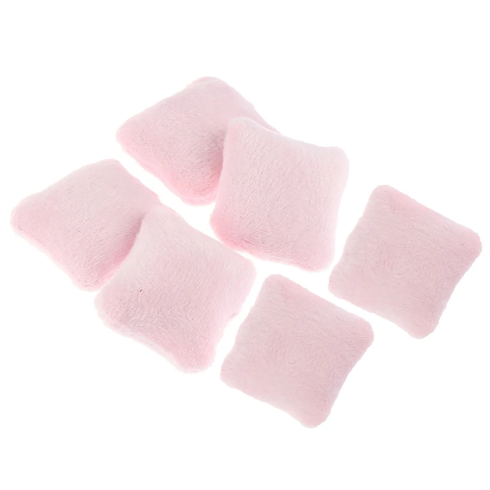 

6 Pcs Dollhouse Accessories Decorative Pillow Model Couch Pillows Cloth Fake Desktop Mini Miniature Tiny