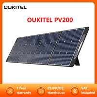 OUKITEL PV200 200W Solar Panel Foldable with Kickstand IP65 Waterproof 21.7% Solar Conversion Efficiency