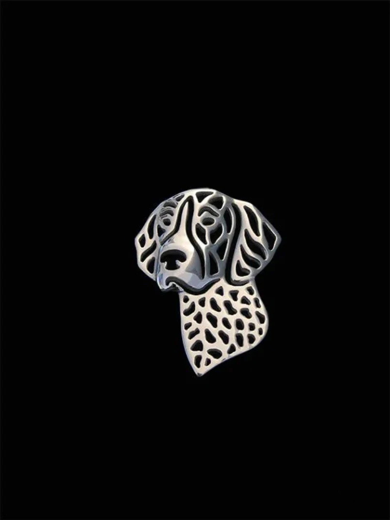 Classic German Shorthaired Pointer Broche Gold Silver Color