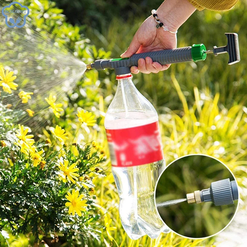 Garden Watering Tool High Pressure Air Pump Manual Sprayer Adjustable Drink Bottle Spray Head Nozzle Sprayer Agriculture Tools