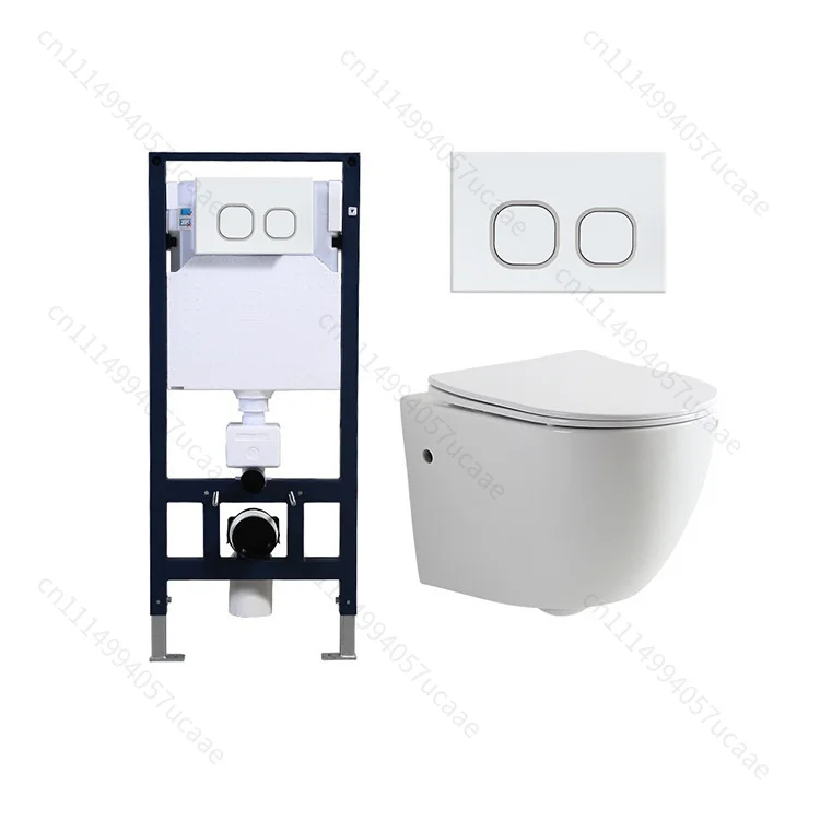 Wc Sanitary Ware Water Closet Semi Tankless Wall Hanging Mounting Bowl Toilet