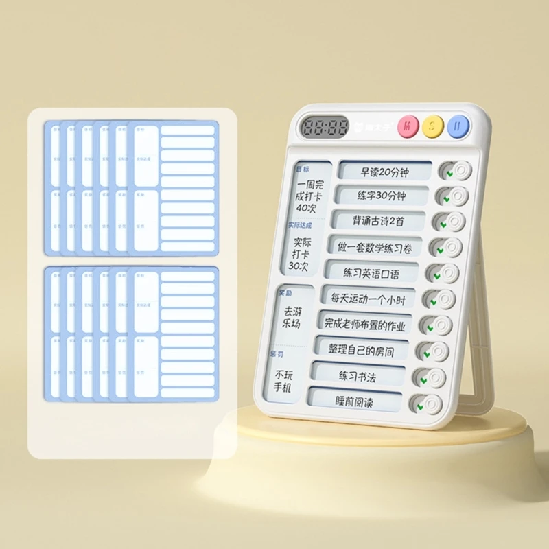Imagem -02 - Portátil Diário Checklist Board Chores Chart para Crianças e Adultos Auto-tolerância Schedule Lembrete