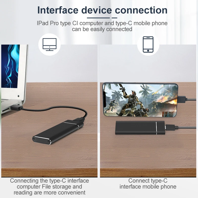 1 Stück 3.1 Dual Protocol NVME/NGFF SATA SSD Typ-C 3.1 Disk Tool Free M.6 Festplattenbox M.2 SSD-Gehäuse Eingebauter Metall-Kühlkörper
