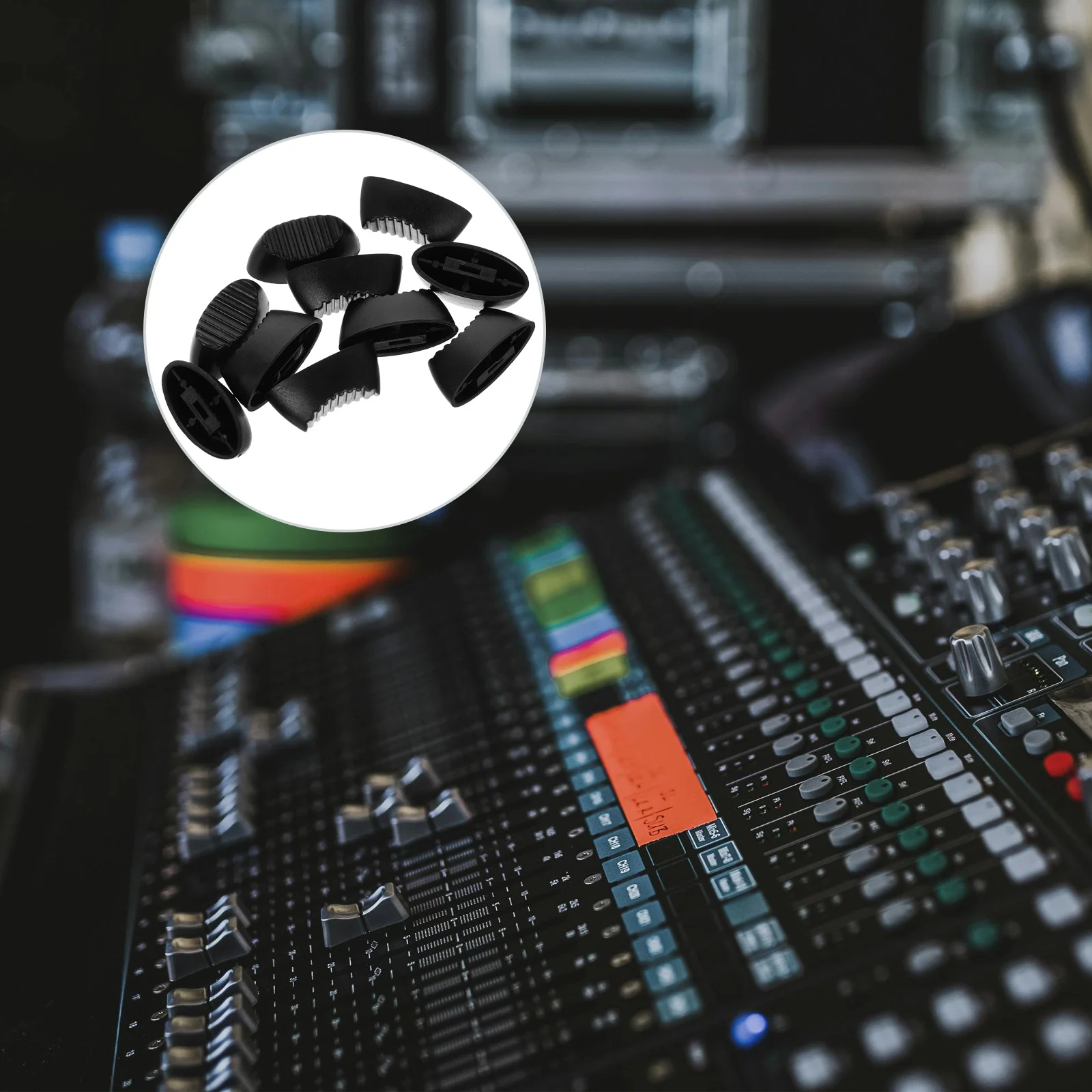 

10pcs Audio Knob 4Mm Plastic Cap For Knob Audio Equipment Knob Plastic Cap Plastic Cap Fader Caps Mixer Slider Cap Audio Mixer