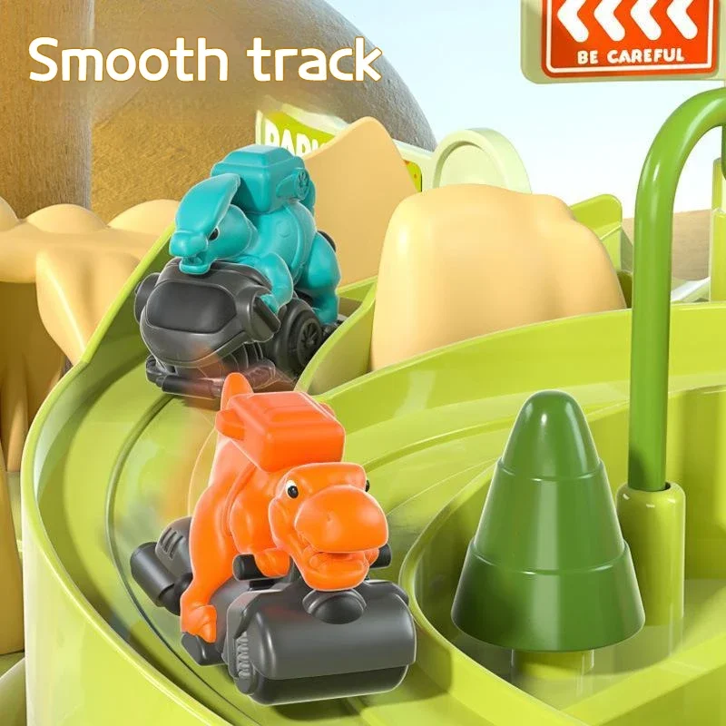 Children Track Car Breakthrough Adventure Toys Kids Dinosaur Theme Park Roller Coaster Game Parent-child Interaction Puzzle Toy