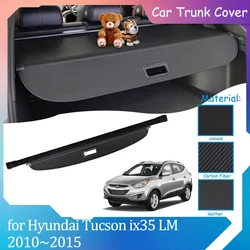 Car Trunk Curtain Covers for Hyundai Tucson ix35 LM 2010~2015 2011 2012 Luggage Shelter Privacy Retractable Cargo Pad Accessorie
